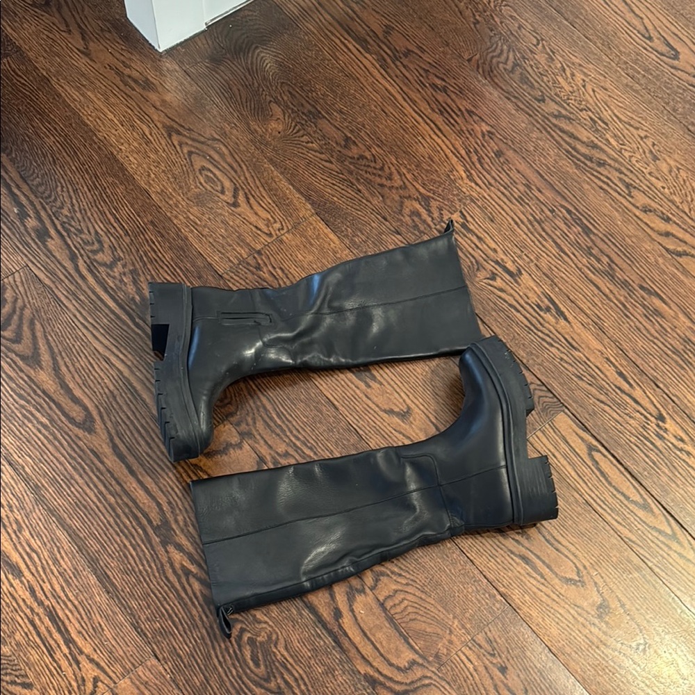 Sam Edelman Black Knee-High Leather Boots
